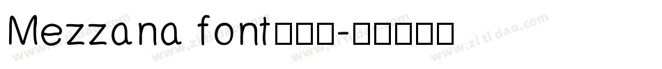 Mezzana font生成器字体转换